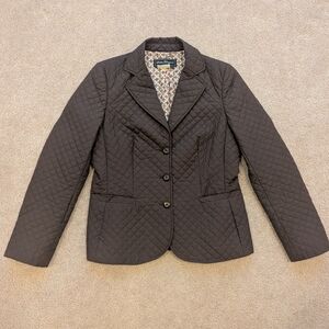 Salvatore Ferragamo Dark Brown Quilted Jacket (Sz: 10/46)
